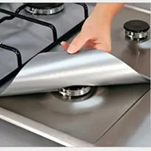 Многоразовые для кухонной газовой плиты верхняя защита горелок крышка вкладыша для очистки кухонной плиты маслостойкая наклейка