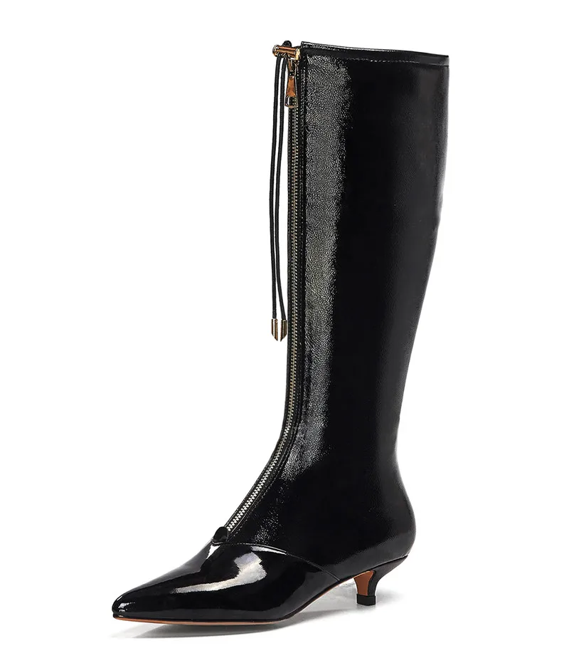 ASUMER top quality knee high boots women genuine leather stiletto heels fashion shoes ladies pointed toe long boots woman