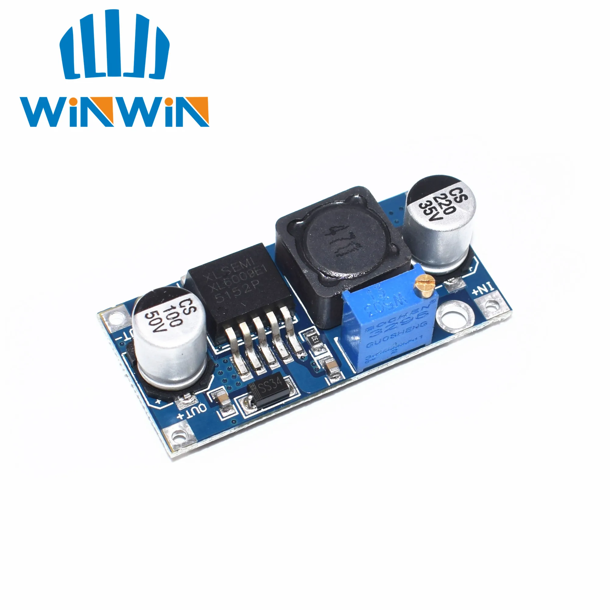 1pcsdc-dc módulo de fonte de alimentação xl6009 pode aumentar o módulo super lm2577 DC-DC impulsionador step-up módulo