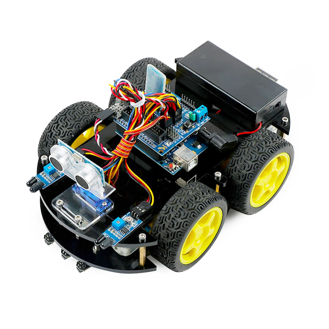 DIY Obstacle Avoidance Smart Programmable Toys Robot Car Educational Learning Kit For Arduino UNO / BLE UNO Kids Gift New