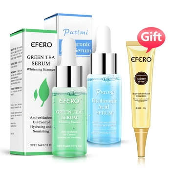 

Green Tea Face Serum Hyaluronic Acid Essence Oil Control Moisturizing Face Cream Shrink Pores Face Creams Collagen Eye Cream