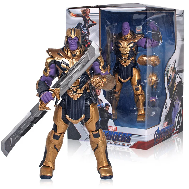 

20cm Marvel Avengers 4 Endgame Thanos Action Figure Toys Original Collectible Model Decoration Figure Toys Joints Movable