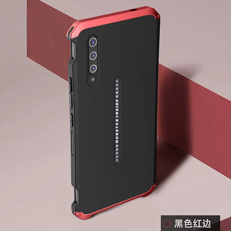 Black Red Side Текстурированная антиосенняя Металлическая Рамка Пластиковая Задняя пластина для VIVO IQOO Pro Алюминиевый сплав IQOO Pro мобильный бампер чехол с подарком - Цвет: Black Red Side