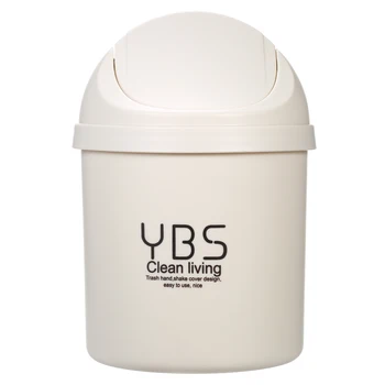 

New Mini Plastic Desktop Garbage Can Waste Trash Bin Rubbish Container Holder with Flip Lid for Home Kitchen Bedroom Car Office