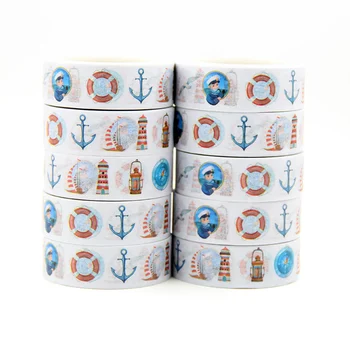 

New 10pcs/set 15MM*10M Brown Snowman Washi Tape washi stickers DIY Scrapbooking Masking Tape School Office Supply
