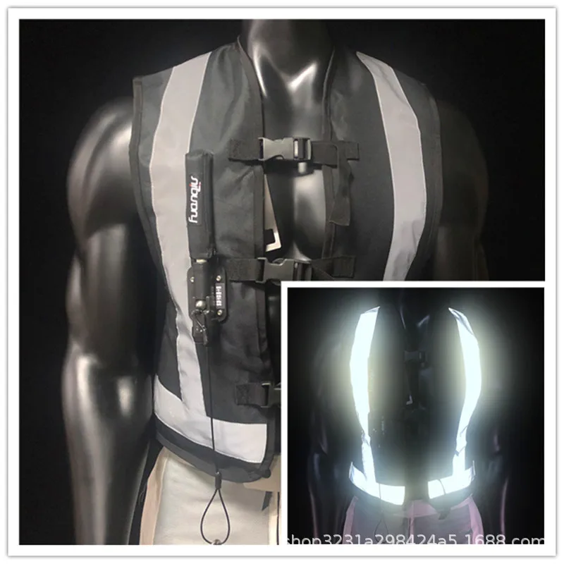 

Motorcycle Air Bag Jacket Motorcycle Racing Suits Safe Equipment Air Bag Service Riding Reflective Waistcoat Vest