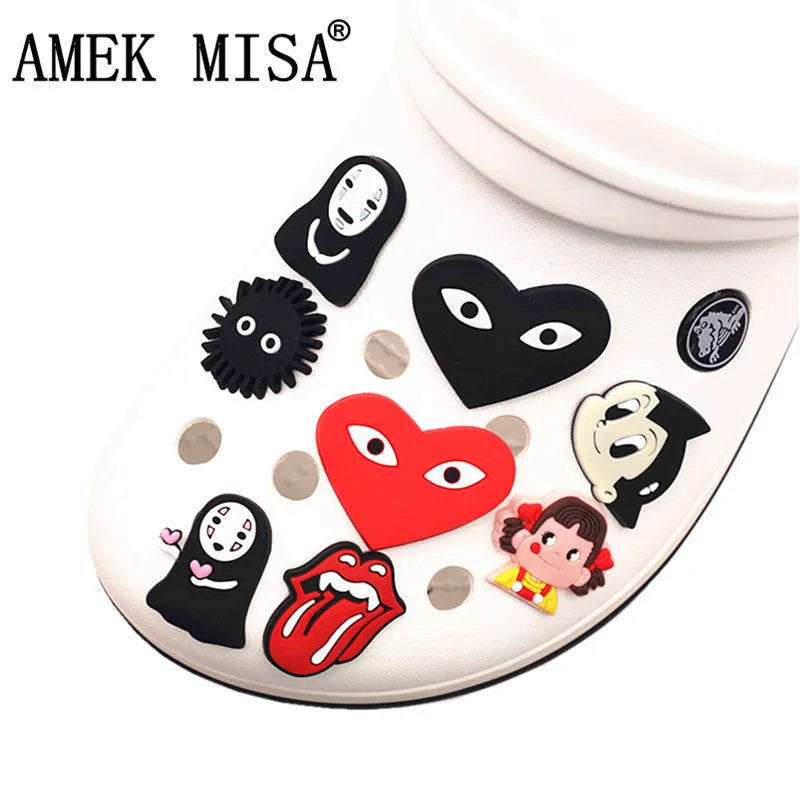 

Single Sale 1pc PVC Shoe Charms Cartoon Spirited away Garden Shoe Decoration Accessories for croc jibz Kids Party X-mas DONG-q08