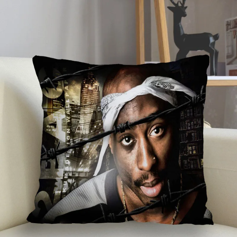 Musife New Custom 2Pac Tupac Pillowcase Sofa Decorative Cushion