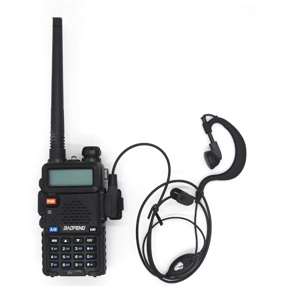 5pcs Ptt Mic Headphone Walkie Talkie Earpiece Baofeng Headset For UV 5R UV 5RE UV 6R BF 888S Kenwood CB Two Way Radio Parts