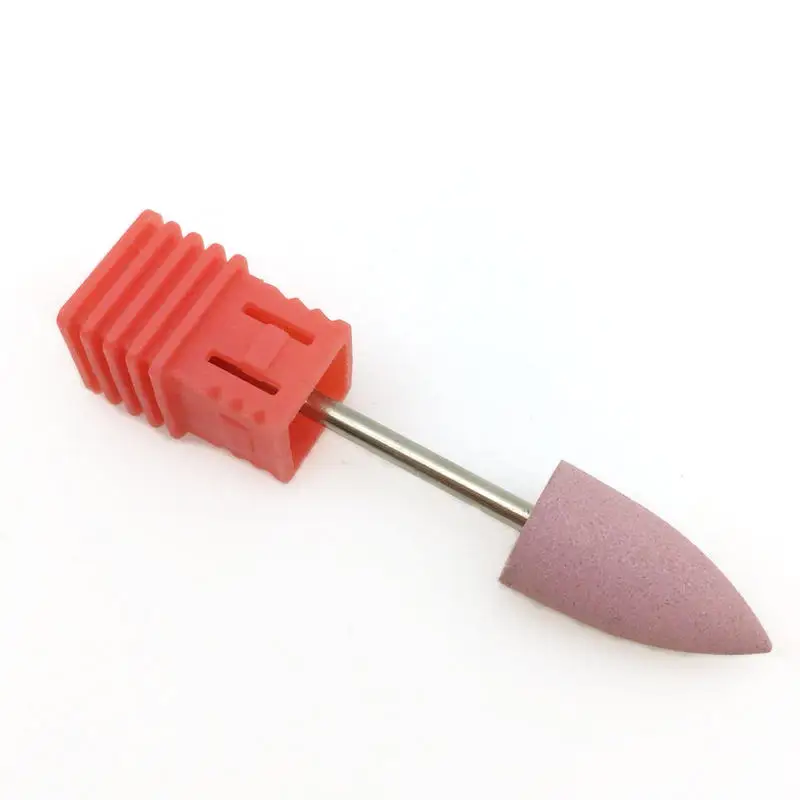 1 шт. резиновый кремниевый сверло для ногтей с цилиндрической головкой, буфет для ногтей, аппарат для маникюра, аксессуары для дизайна ногтей, пилки для ногтей, инструменты для лака - Цвет: 153-Pink