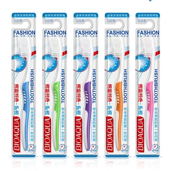 

5Pcs Tooth Clean Adults Fine Soft Bristle Teeth Cleaning Portable Comfortable Bristles Travel Single pack Toothbrush Dropship
