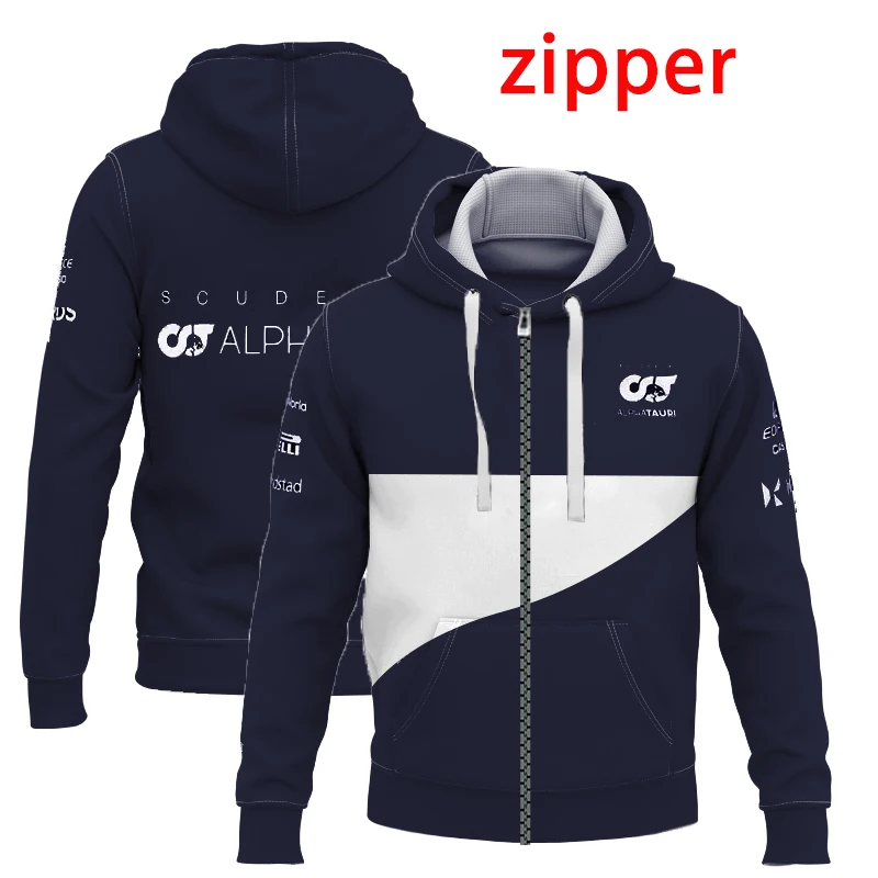 Motorsports Extreme Sports Fans Jumper Spring/Autumn F1 Scuderia Alpha Tauri 2021 Team Men's And Women's Leisure Hoodie | Мужская
