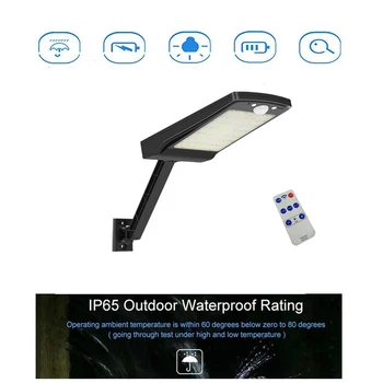 

solar powered lights Waterproof PIR Motion Sensor Light 56 LED Solar Lamp With Remote Control for Outdoor Garden Yard Lighting
