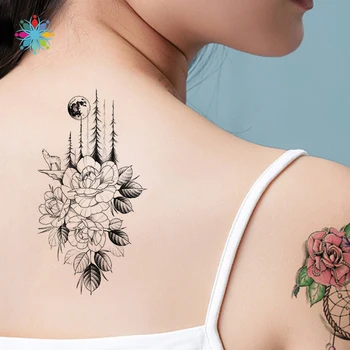 

1Pcs Waterproof Temporary Tattoo Sticker Flower Rose Flash Body Art Arm Tattoo Stickers