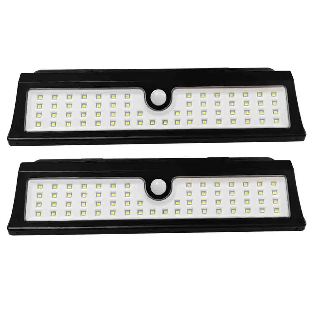 U 62LED -2PCS Солнечный светильник s наружный 62 светодиодный супер яркий настенный светильник с датчиком движения беспроводной садовый светильник безопасности с 3 режимами работы, водонепроницаемый - Испускаемый цвет: U 62LED -2PCS