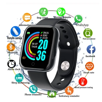 

Smart Bracelet Color Screen Blood Pressure Fitness Tracker Heart Rate Monitor Smart Band Sport For Android IOS Touch Screen IP67