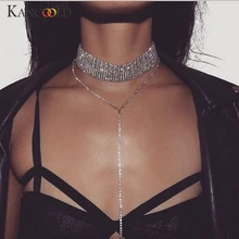 Multi-layer Volledige Boor Lassen Hals Ketting Boho Goud Gesneden Portret Lange Ketting Ketting Dames Christelijke Geschenken(China)