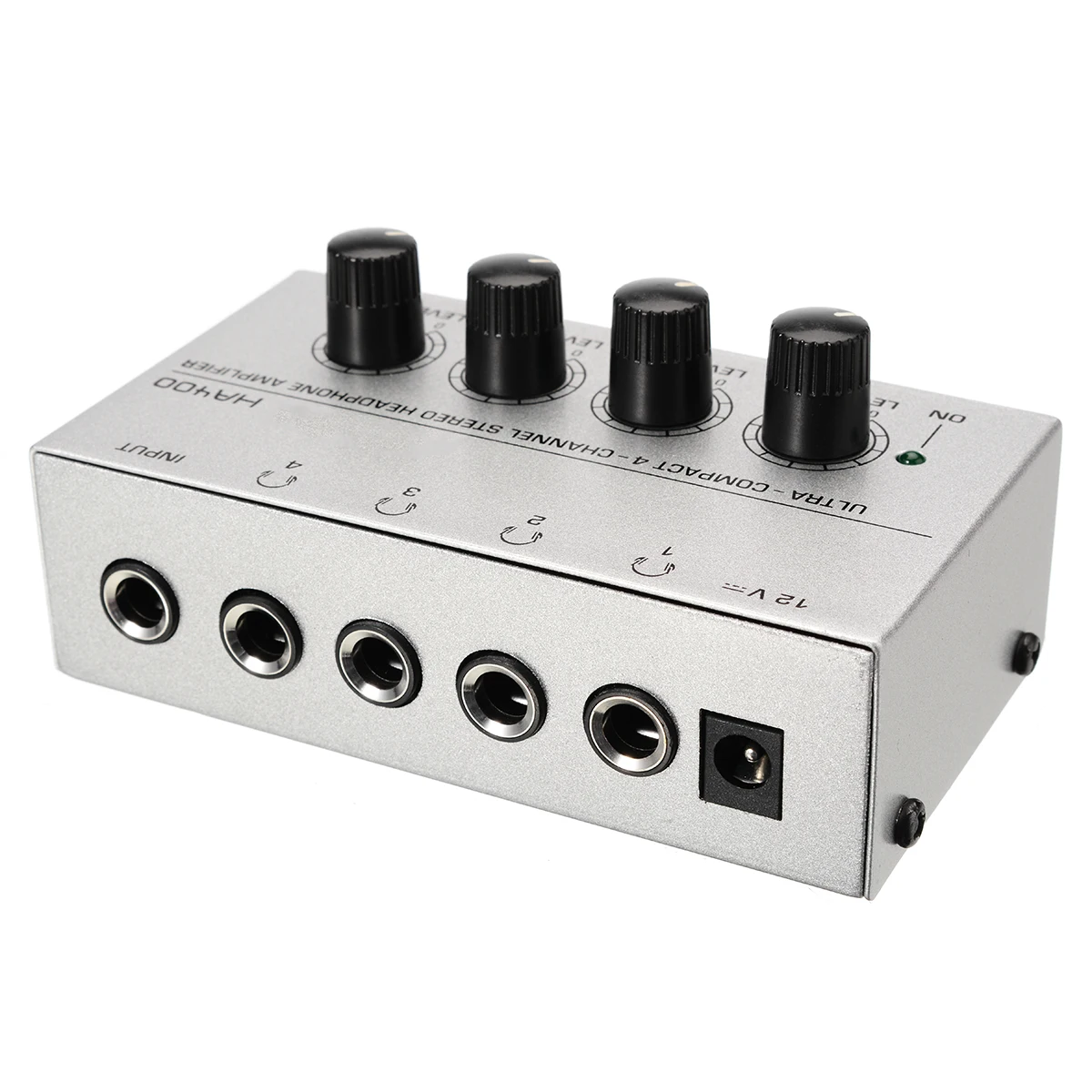 MAYITR HA400 Ultra Compact Headphone Amplifiers 12V 4 Channel Headphone Audio Stereo Amp Microamp Amplifier With EU Adapter