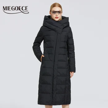 

MIEGOFCE 2020 Women's New Winter Cotton Coat Slant Placket Fashion Women Jacket Long Warm Parka Windproof Jacket Woman Parkas