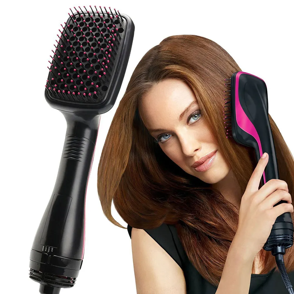 Cepillo secador de pelo 2 en 1 para mujer, soplador de pelo, cepillo  eléctrico de aire caliente, peine de viaje, secador de pelo  profesional|Aire caliente cepillos| - AliExpress