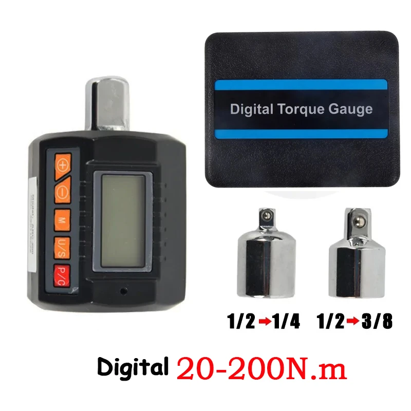 8 &medidor de torque digital ajustável adaptador