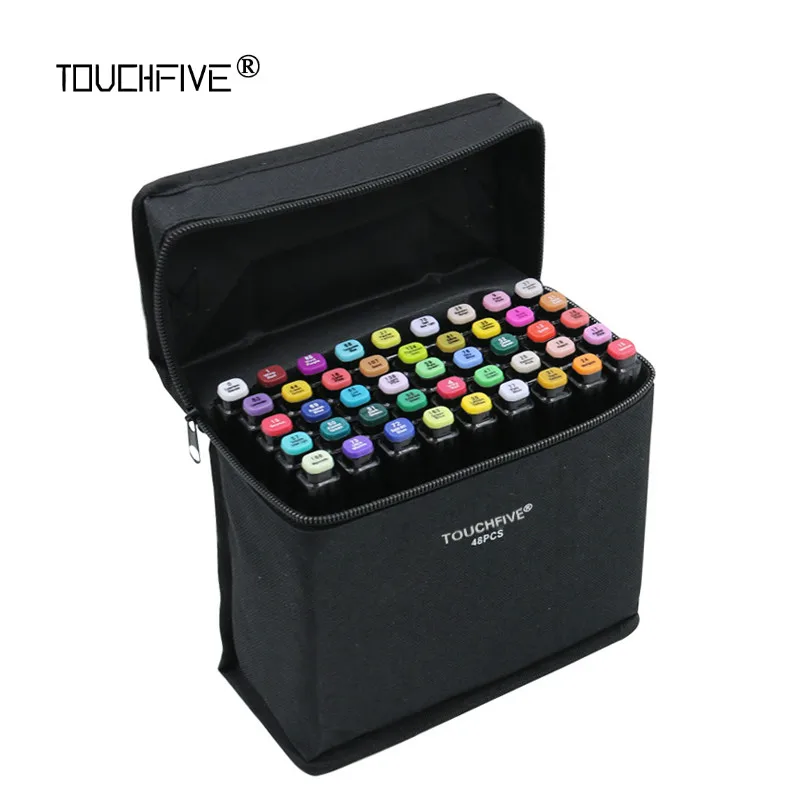 TOUCHFIVE 168 эскизные маркеры кисть ручки Набор цветных маркеров манга двойной