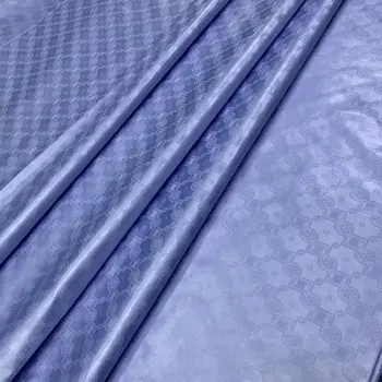 

Sky Blue Basin riche getzner lace fabric for men african fabric lace 100%cotton bazin riche fabric bazin brode 5 yard/set