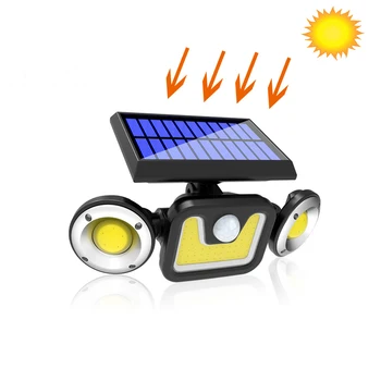 

100LEDs COB Solar Wall Light PIR Motion Sensor Outdoor Waterproof Garden Solar Power Lighting For Street Path Outdoor Wall Lamp