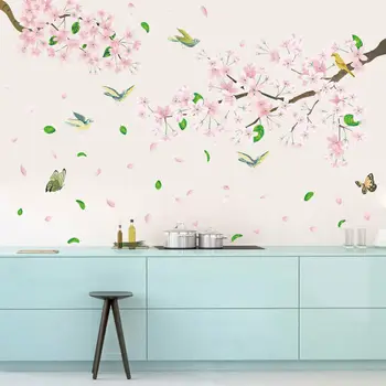 

Cherry Blossom Decals Mural Wall Sticker Decor White Blossom Tree Branch Art Wall Stickers