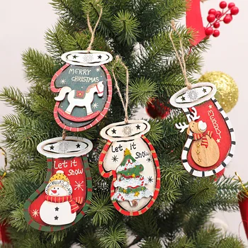 

Creative Let It Snow Xmas Tree Pendant Snowman Elk Horse Ornament Christmas New Year Party Decorations for Home 2021 Navidad