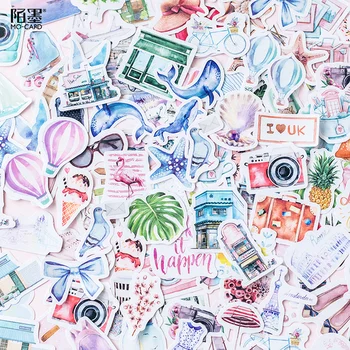 

40 Pcs/set Kawaii Sticker Unicorn Animal Pattern Decoration Sticker Diary Sticker Cute Stationery DIY Material Back To School