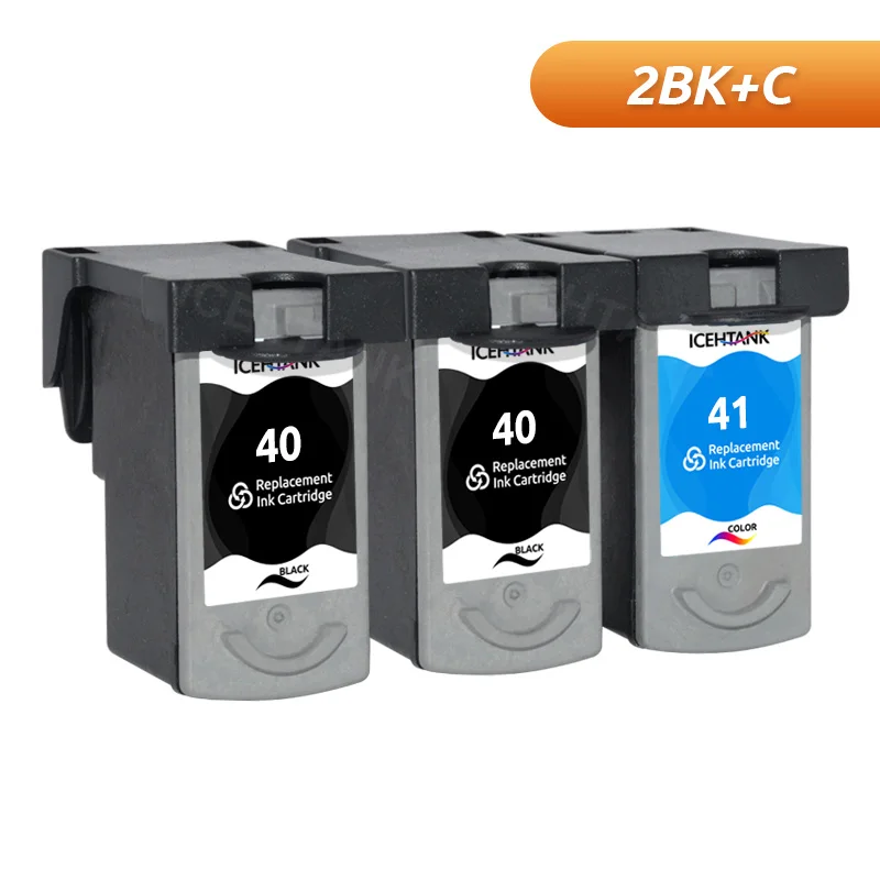 Icehtank 2pcs PG-40 CL-41 PG40 CL41 Ink Cartridge For Canon Pixma MP140 MP150 MP160 MP180 MP190 MP210 MP220 MP450 MP470 printer 