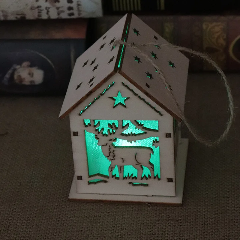 Рождественский светодиодный светильник для шалей, Рождественская елка, деревянный дом, украшения, светодиодный светильник для шалей, отеля, бара, Рождественская елка, украшения, висячие украшения - Испускаемый цвет: Medium Deer