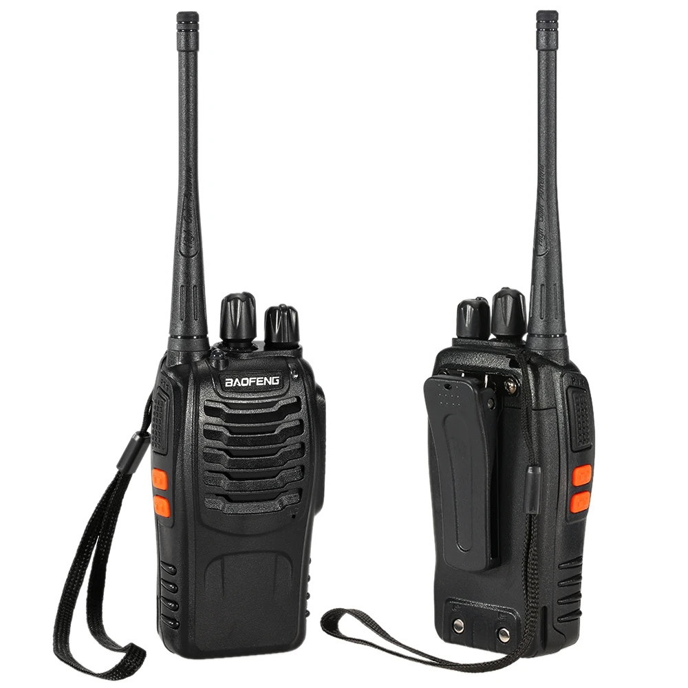 

2pcs 16CH FM UHF 400-470MHz Talkie Walkie Transceiver 2-way Radio Portable Handheld Interphone Long Distance 4200mah Flashlight
