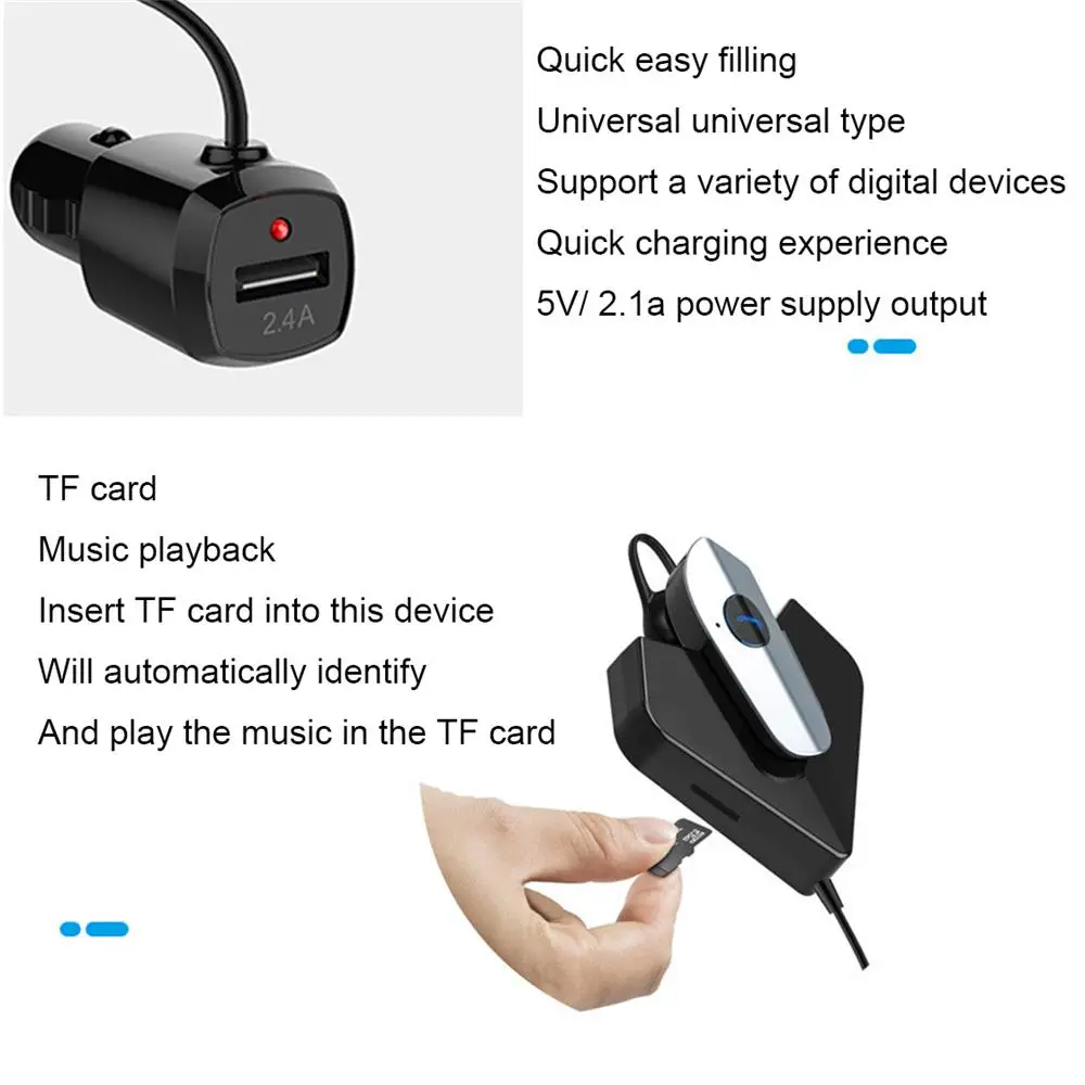 Автомобильное зарядное устройство Bluetooth MP3-плеер V12 Автомобильный MP3-плеер Bluetooth автомобильное USB зарядное устройство с помощью Bluetooth гарнитуры 5