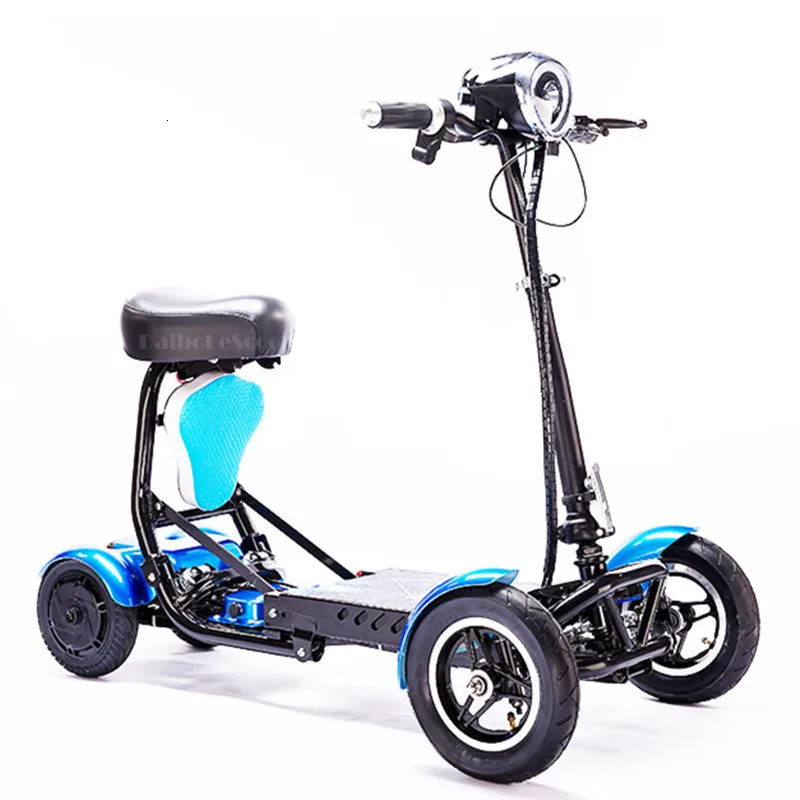 Daibot Electric Elderly Scooter 4 Wheels Electric Scooters 10 Inch 500W Foldable Electric Scooter For Disabled BlueBlackRed (50)