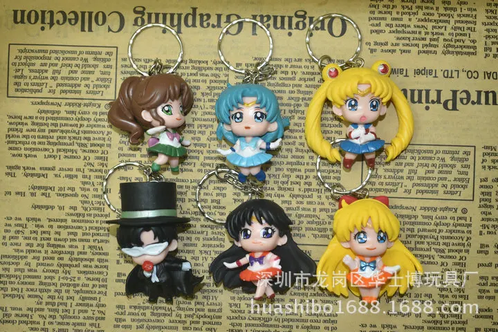 Anime Pretty Girl Warrior 6-Pretty Girl Eyes Keychain Garage Kit Model Gift