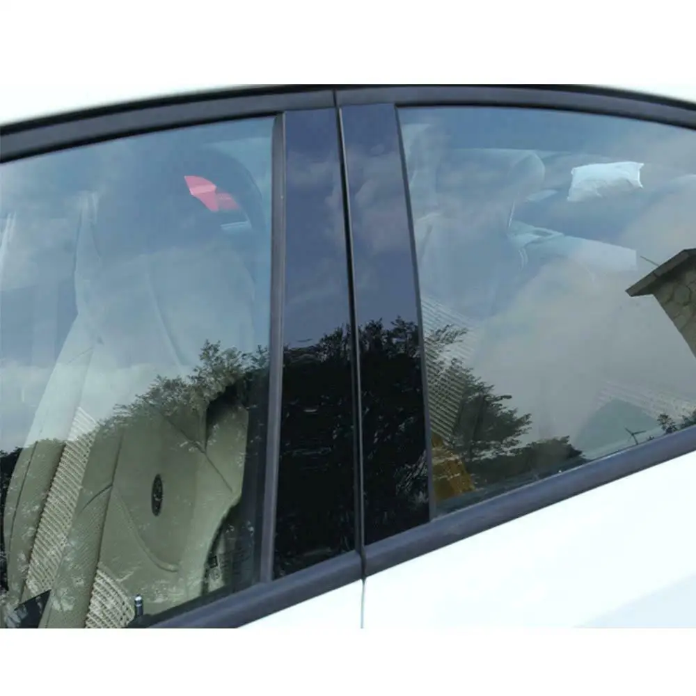 Для Honda Civic 2006-2011 4-дверный черный стойки комплект дверная накладка комплект 6 шт