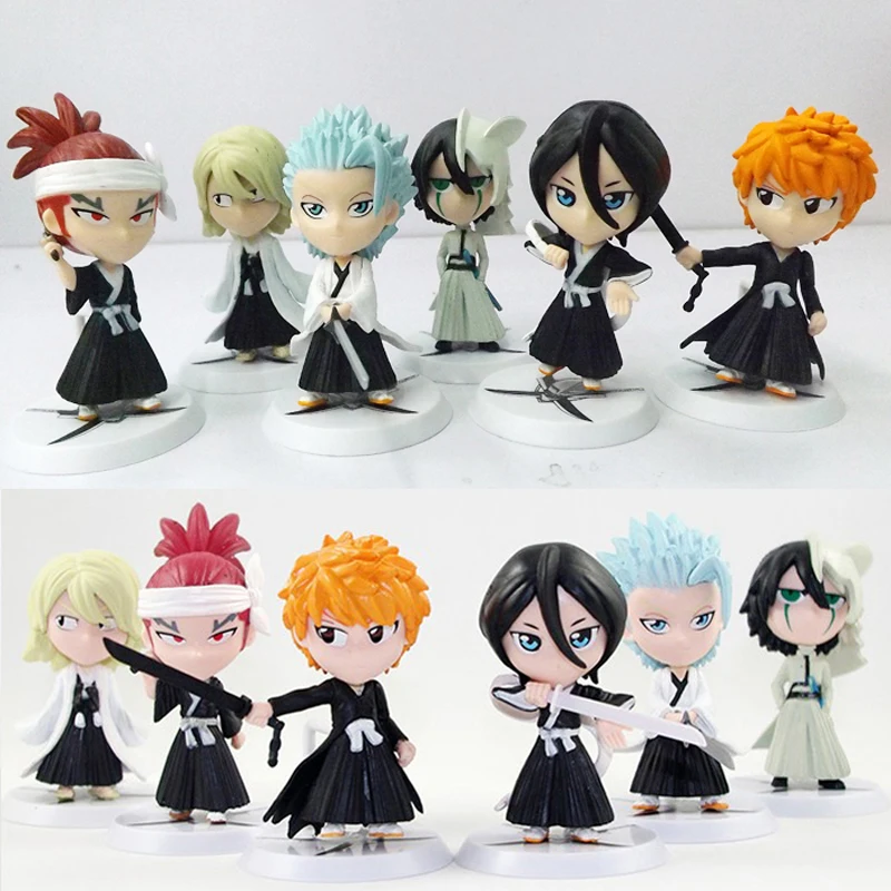 6 стилей Bleach Kurosaki ichigo фигурку аниме Shonen манга ПВХ фигурка кулон брелок Kuchiki Rukia Ulchi