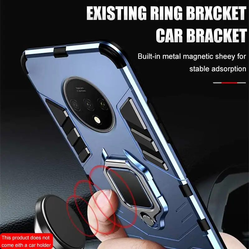 Роскошный противоударный силиконовый чехол для телефона Oneplus 7T Pro 6T 7 Coque Магнитный чехол для Oneplus 7 6T 7T Автомобильный Чехол-держатель