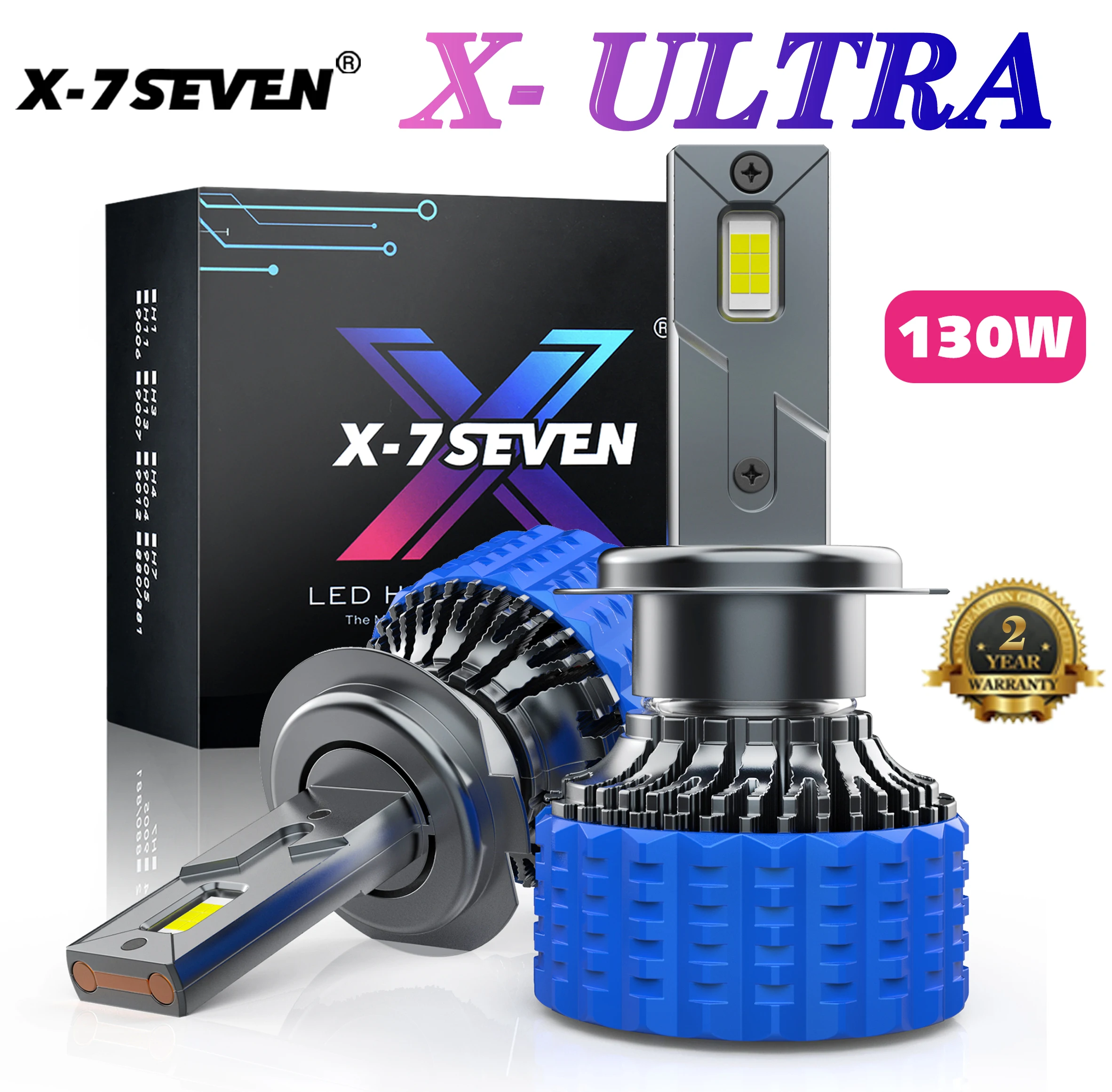 X-7SEVEN X-Apollo ULTRA 130W 6500K LED Headlight Bulbs Lamps 9004 9005 9006 9007 9012 H1 H4 H7 H11 H13 | Автомобили и мотоциклы