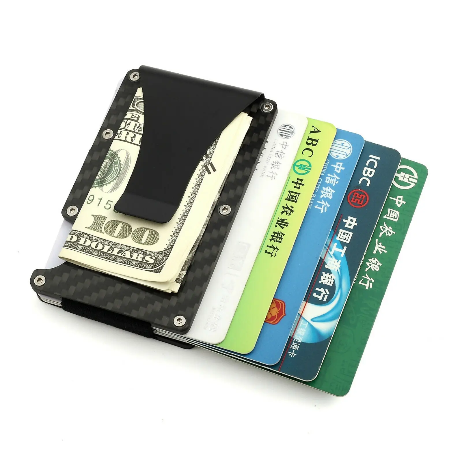 RFID Блокировка минималистский Тонкий с изогнутой кромкой EDC бумажник на кнопке