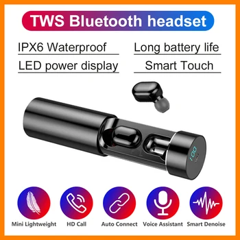 

Tiny Earphone Bluetooth 5.0 Wireless Headphone LED Power Display Stereo Sound Earbuds Painless Wearing Wireless Earphones TWS
