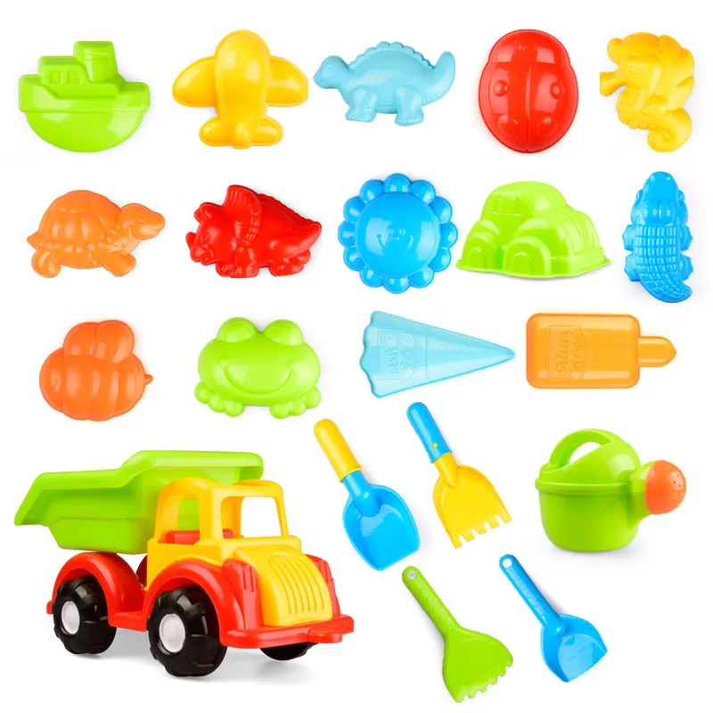 Beiens Children Beach Toy Suit Baby Summer Cassia Seed Sand Toy Rjd712 Dune Buggy 20-Piece
