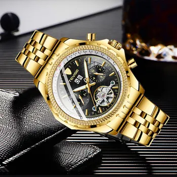 

New TEVISE Stailness Steel Mechanical Watch Automatic Men Watch Men Multifunction Waterproof Luminous Sport Casual Watches