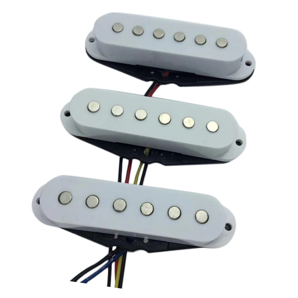1 компл. Одна катушка пикап шеи/средний/мост звукосниматели белый для Stratocaster электрогитары запчасти