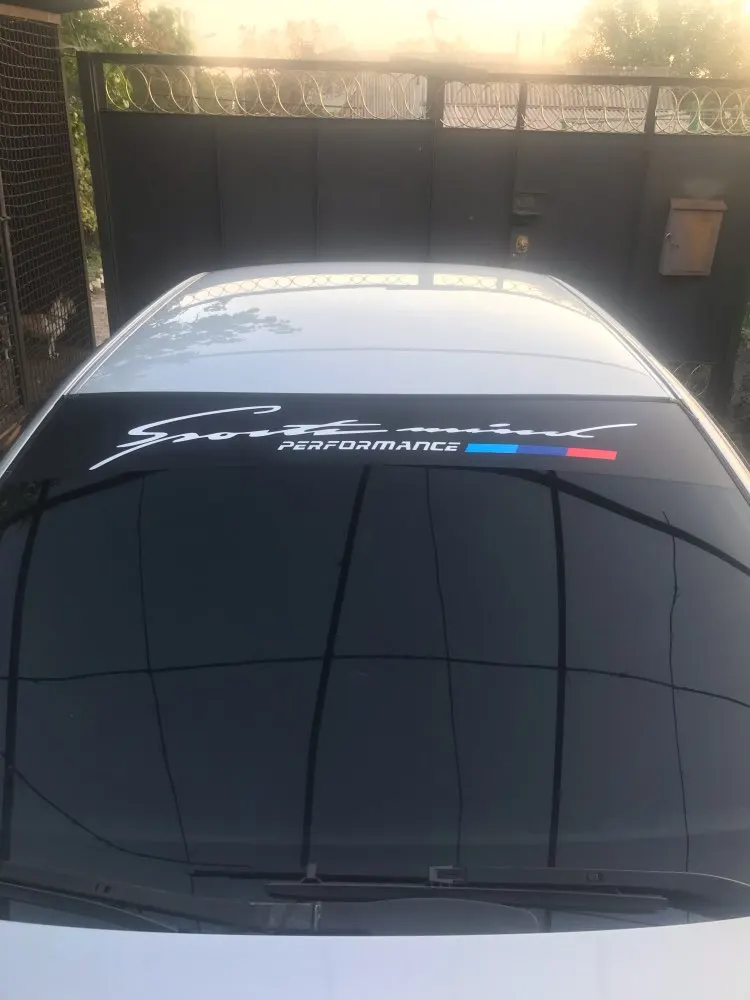 Автомобильная Солнцезащитная наклейка на ветровое стекло 21x130 см универсальная