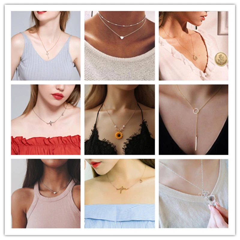 Vintage Tiny Heart Necklace for Women SHORT Chain Heart Key Pendant Necklace Gift Ethnic Bohemian Choker Necklace drop shipping 2