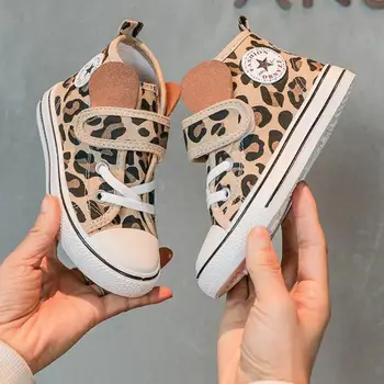 

Leopard Canvas Children Shoes 2020 New Spring Sport Breathable Boys Sneakers Kids Shoes Boys Girls Casual Child Flat Shoes B985