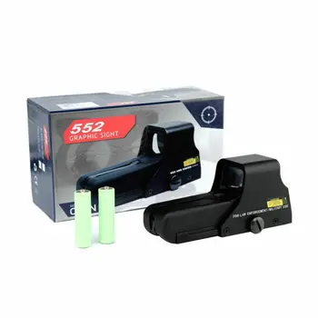 

Red Green Dot Scope Adjustable Reflex Sight Tactical Holographic AA Battery